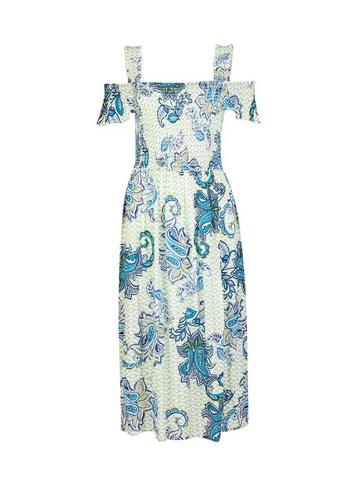 Dorothy Perkins Multi Colour Paisley Print Shirred Dress