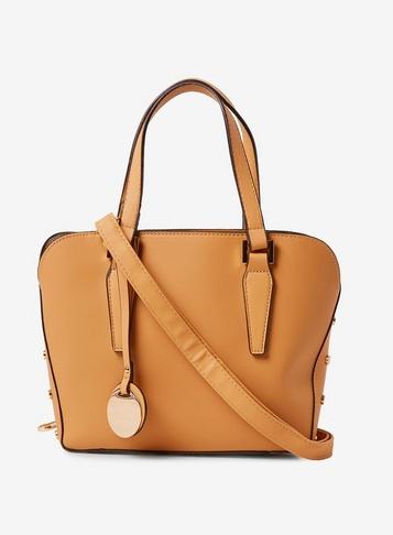 Dorothy Perkins Camel Mini Studded Tote Bag