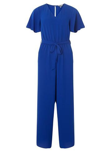 Dorothy Perkins Petite Cobalt Tie Front Jumpsuit