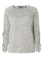 Dorothy Perkins Grey Tie Up Sleeve Top