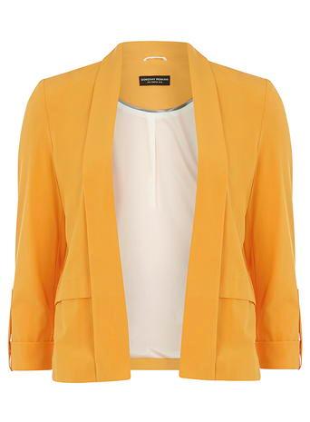 Dorothy Perkins Yellow Waterfall Jacket With Tab