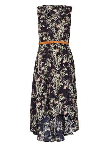Dorothy Perkins *izabel London Navy Printed Dress