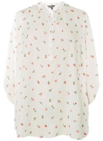 Dorothy Perkins *billie And Blossom Curve White Bee Print Blouse