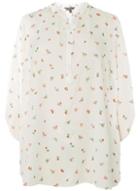 Dorothy Perkins *billie And Blossom Curve White Bee Print Blouse