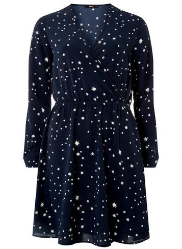 Dorothy Perkins *navy And White Star Print Dress