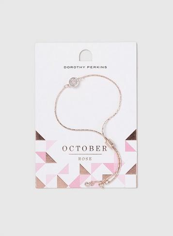 Dorothy Perkins Rose Gold October Birthstone Wristwear
