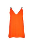 Dorothy Perkins Orange Glitter Strap Camisole Top