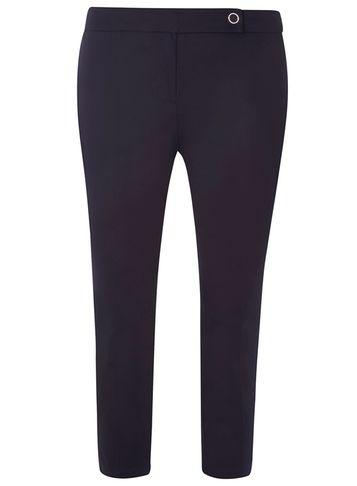 Dorothy Perkins Petite Navy Cropped Sateen Trousers