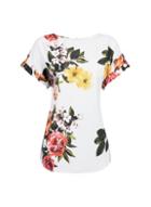 Dorothy Perkins Ivory Photographic Floral Print T-shirt