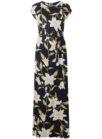 Dorothy Perkins *tall Navy Lily Tie Waist Maxi Dress
