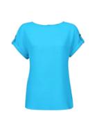 Dorothy Perkins Turquoise Button T-shirt