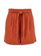 Dorothy Perkins Rust Paperbag Shorts