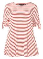 Dorothy Perkins Dp Curve Red Tie Sleeve T-shirt