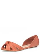 Dorothy Perkins Coral Peep Toe Knot Open Pumps