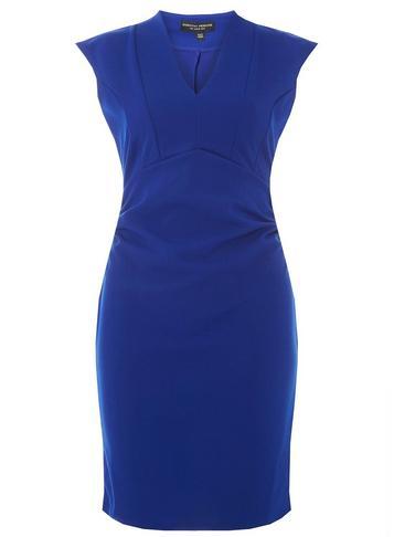 Dorothy Perkins Cobalt Double Rouched Side Pencil Dress