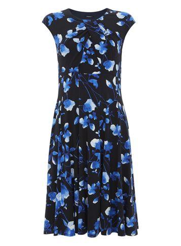 Dorothy Perkins *roman Originals Navy Fit And Flare Dress