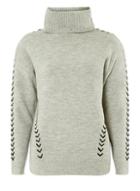 Dorothy Perkins Grey Stitch Cowl Neck Jumper