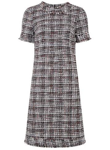 Dorothy Perkins *tall Navy Berry Boucle Shift Dress