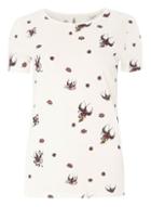 Dorothy Perkins *only White Bird Print T-shirt