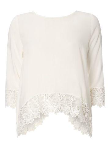 Dorothy Perkins *vila Cream Lace Back Top