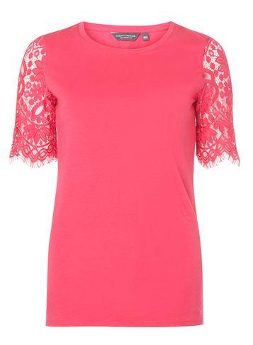Dorothy Perkins *tall Rasp Lace Sleeve T-shirt