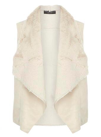 Dorothy Perkins Ivory Faux Shearling Gilet