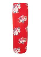 Dorothy Perkins Red Tropical Print Maxi Skirt