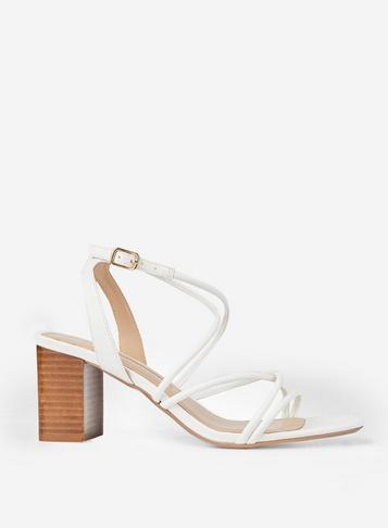 Dorothy Perkins White 'saigon' Block Heeled Sandals