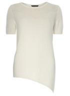 Dorothy Perkins Stone Asymmetric Pointelle Tee