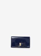 Dorothy Perkins Navy Patent Bow Clutch Bag