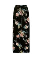 Dorothy Perkins Black Oriental Floral Print Maxi Skirt