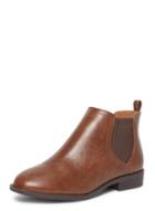 Dorothy Perkins Wide Fit Tan 'moon' Chelsea Boots