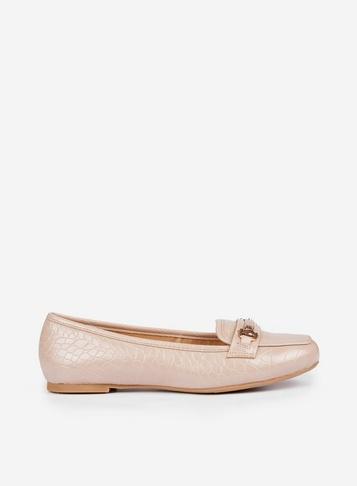 Dorothy Perkins Wide Fit Blush Lair Loafers