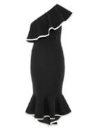Dorothy Perkins *quiz Black One Shoulder Dip Hem Bodycon Dress
