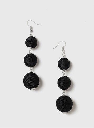 Dorothy Perkins Black Ball Drop Earrings