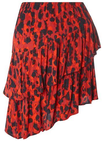 Dorothy Perkins *vero Moda Red Asymmetric Midi Skirt