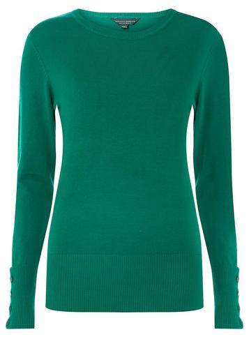 Dorothy Perkins Green Cuff Detail Jumper