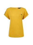 Dorothy Perkins Yellow Button Pocket T-shirt