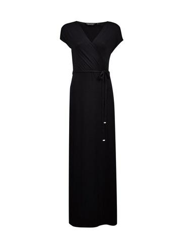 Dorothy Perkins Black Wrap Maxi Dress
