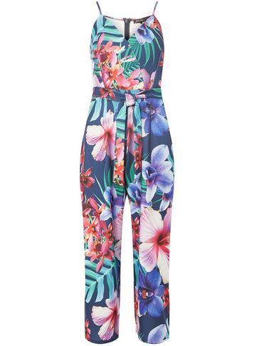 Dorothy Perkins *scarlett B Navy Culottes Jumpsuit