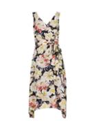 *billie & Blossom Navy Floral Print Rose Wrap Dress