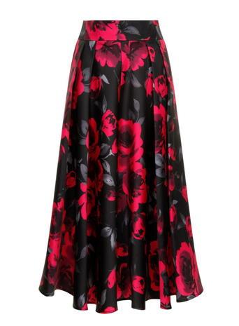 Dorothy Perkins Black Floral A-line Skirt