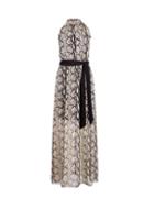 Dorothy Perkins Multi Colour Halter Tie Neck Snake Print Maxi Dress