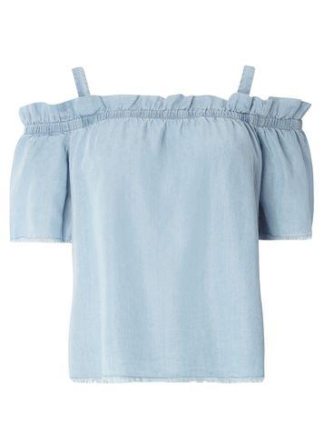Dorothy Perkins *noisy May Blue Shoulder Strap Top