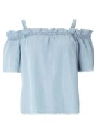 Dorothy Perkins *noisy May Blue Shoulder Strap Top