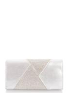 *quiz Silver Diamante Triangle Clutch Bag