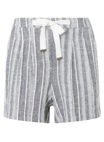 Dorothy Perkins Grey Stripe Chambray Shorts