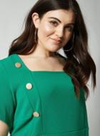 Dorothy Perkins *dp Curve Jade Button Bodycon Dress
