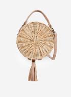 *southbeach Rattan Brown Cross Body Bag