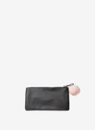 Dorothy Perkins Black Zip Top Pom Pom Pouch